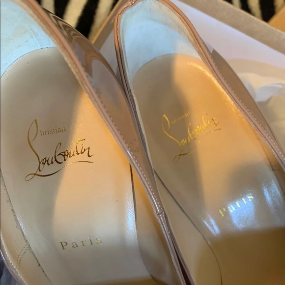 Christian Louboutin (Red Bottoms) So Kate 120 Patent Nude Size 40 - Picture 3 of 9